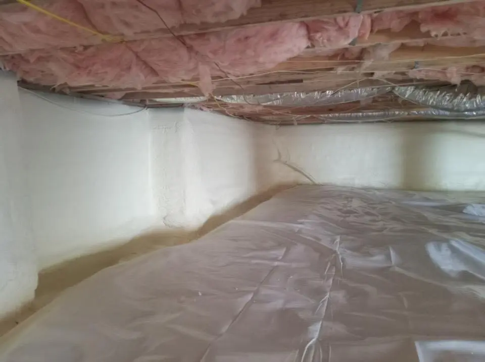 Crawl space encapsulation with closed-cell spray foam for Spray Foam Roofing in Athol