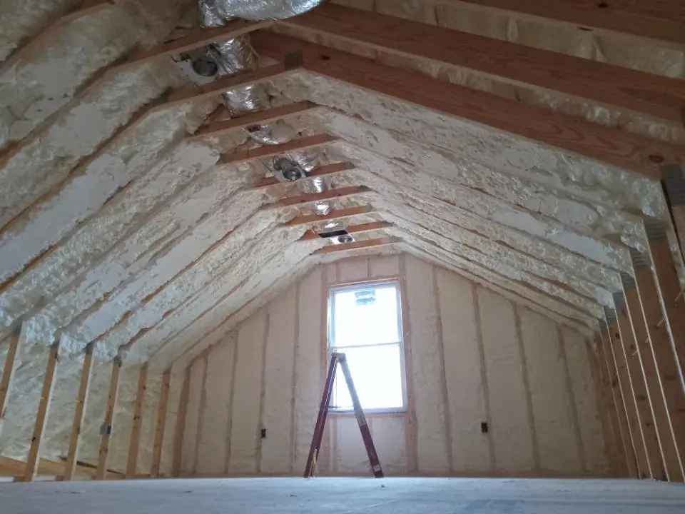 Spray foam roofing application for Crawl Space Insulation project in Athol